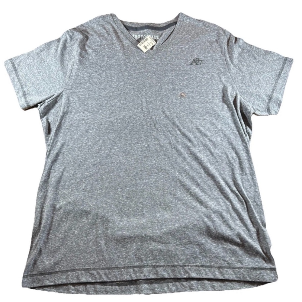 NWT Men’s Aeropostale Gray V-Neck Super Soft Tee Size XXL/XT